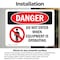 Signmission Do Not Enter When Equipment Is Operating Danger Sign, Vinyl Decal, 10in W x 7in L, 2PK OS-2PACK-DS-D-710-L-1138 - alternate 4